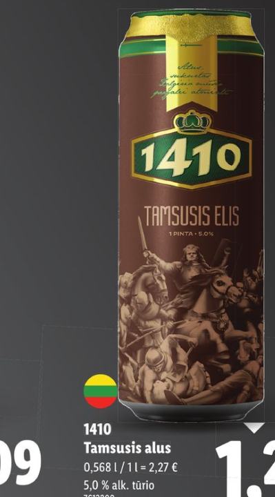 1410 Tamsusis alus, 0.568 l