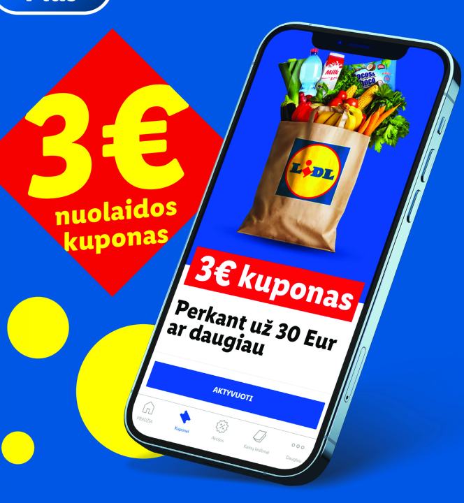 3 € nuolaidos kuponas
