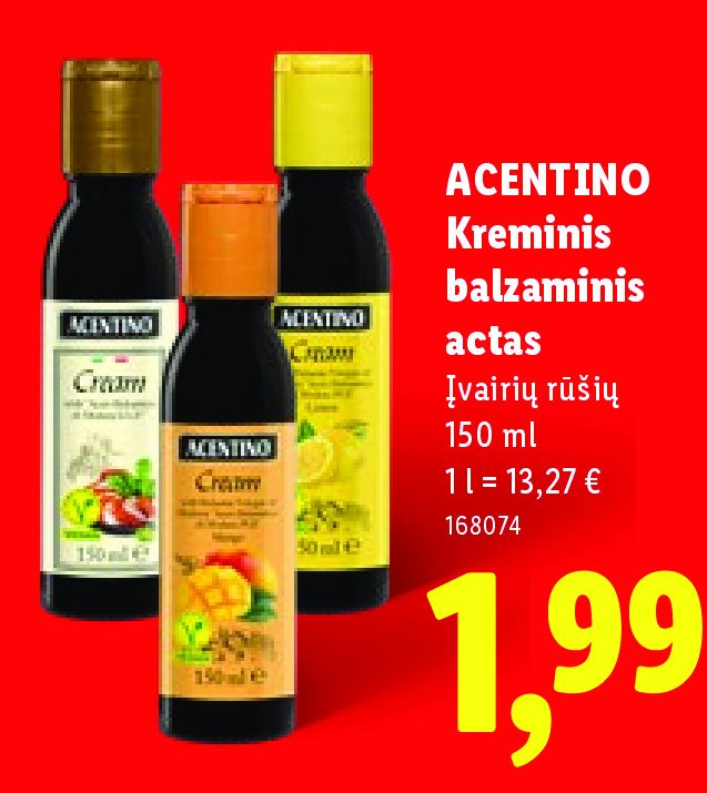 ACENTINO Kreminis balzaminis actas, 150 ml