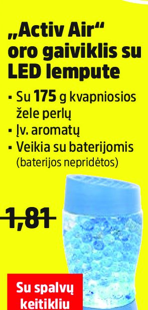 „Activ Air“ oro gaiviklis su LED lempute