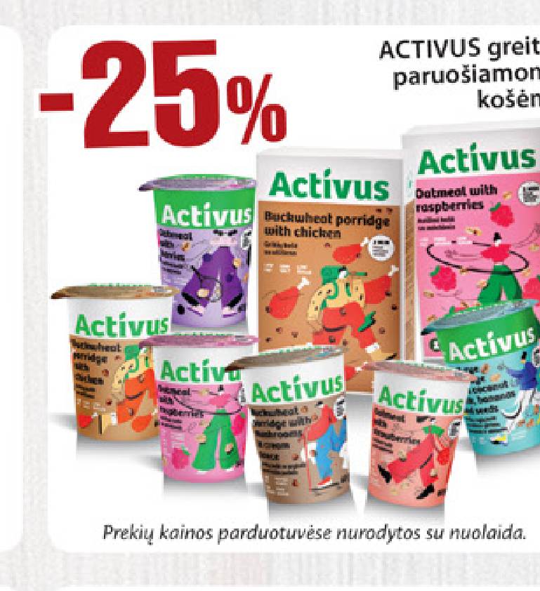 ACTIVUS greitai paruošiamoms košėms