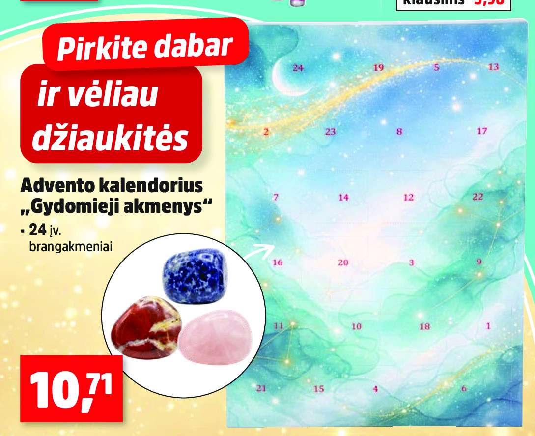 Advento kalendorius „Gydomieji akmenys“