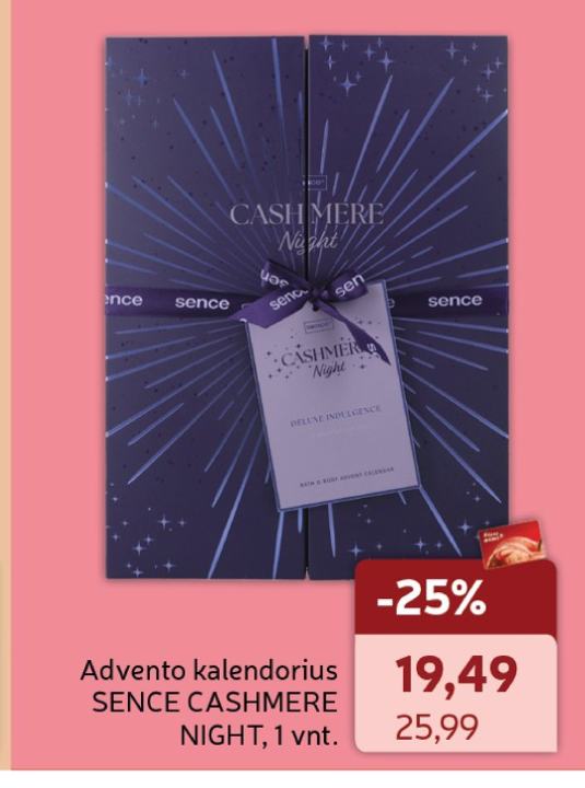 Advento kalendorius SENCE CASHMERE NIGHT, 1 vnt
