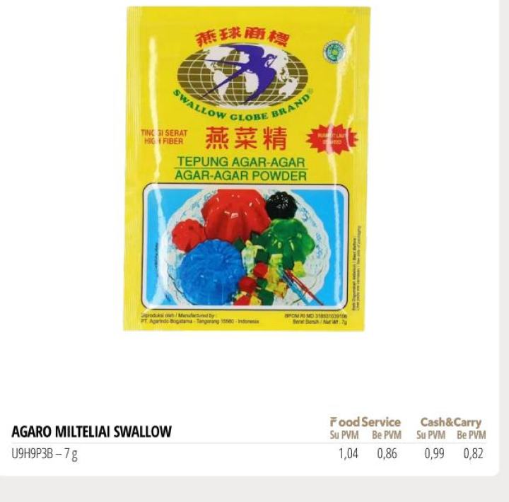 AGARO MILTELIAI SWALLOW, 7 g