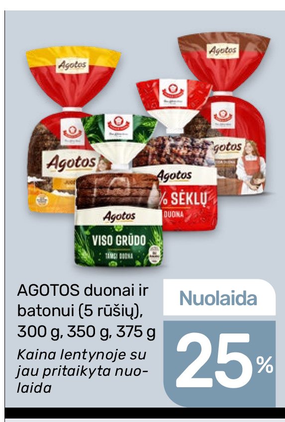 AGOTOS duonai ir batonui, 300 g