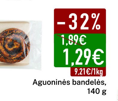 Aguoninės bandelės, 140 g