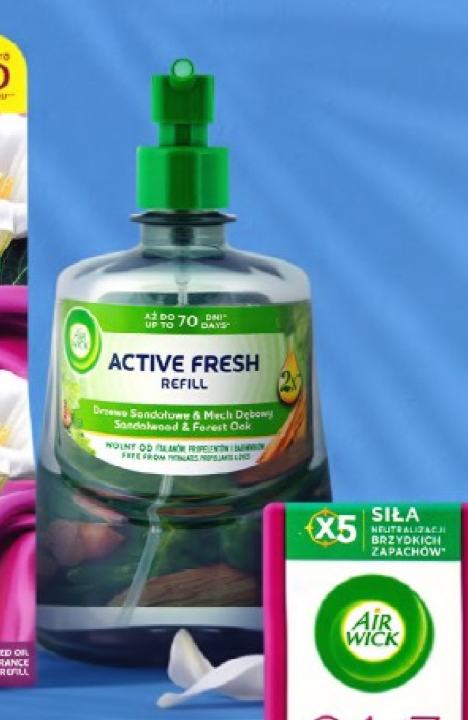 AIR WICK ACTIVE FRESH REFILL Brzoskwinia Sandałowiec & Mech Dębowy