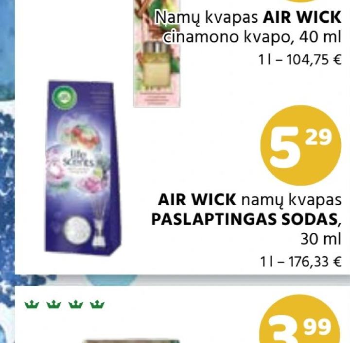 AIR WICK namų kvapas PASLAPTINGAS SODAS, 30 ml