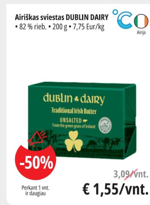 Airiškas sviestas DUBLIN DAIRY, 200 g