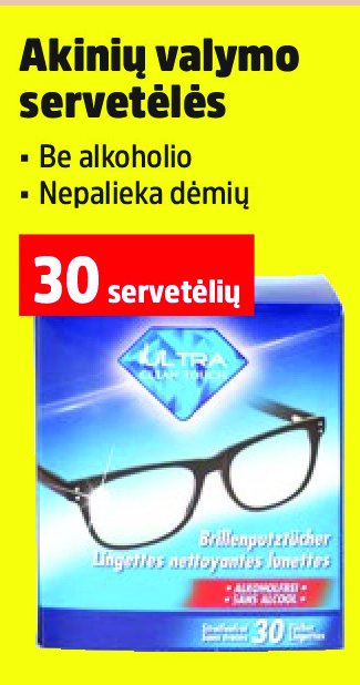 Akinių valymo servetėlės