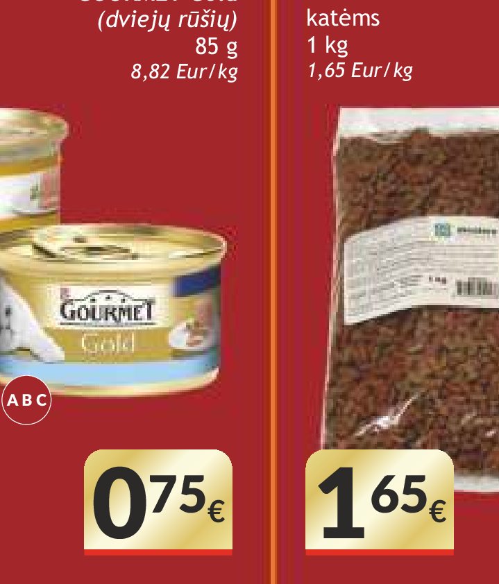 AKVATERA Visavertis maistas katėms, 1 kg