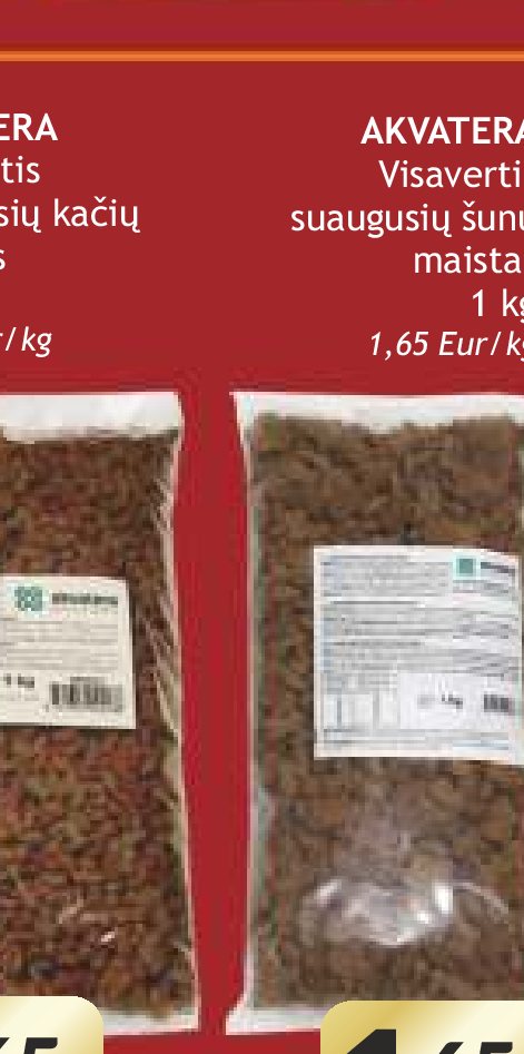 AKVATERA Visavertis suaugusių šunų maistas, 1 kg
