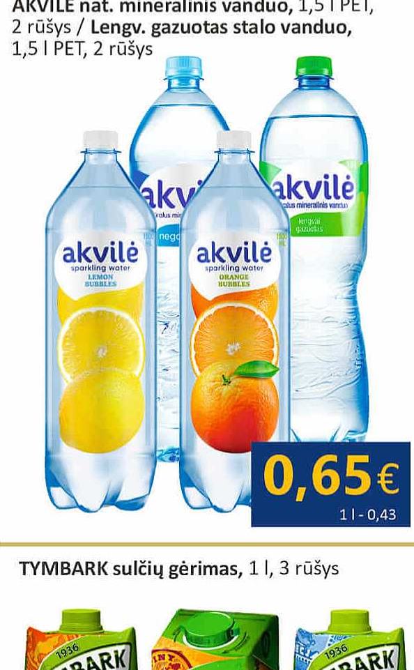 AKVILĖ nat. mineralinis vanduo
