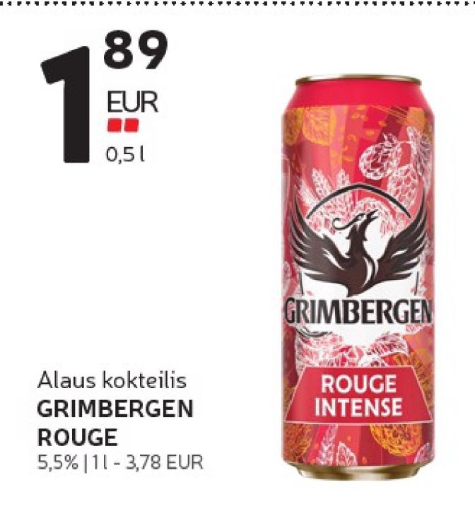 Alaus kokteilis GRIMBERGEN ROUGE, 0.5 l