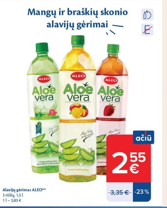 Alavijų gėrimas ALEO, 1.5 l