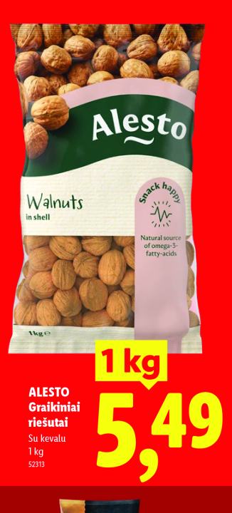 ALESTO Graikiniai riešutai, 1 kg