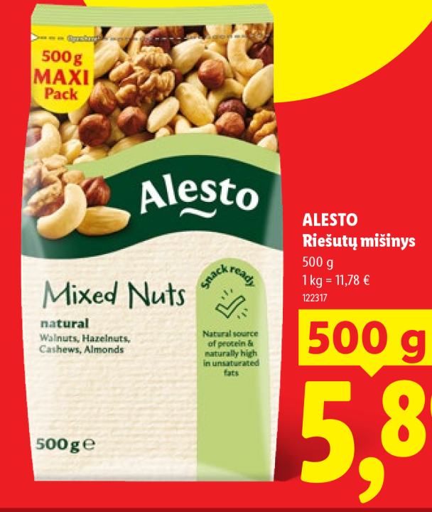 ALESTO Riešutų mišinys, 500 g