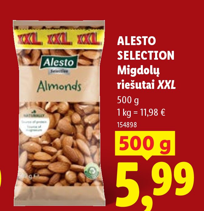 ALESTO SELECTION Migdolų riešutai XXL, 500 g