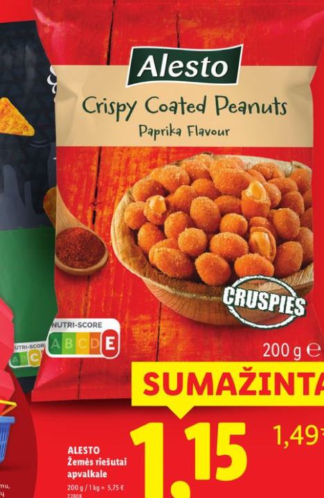 ALESTO Žemės riešutai apvalkale, 200 g