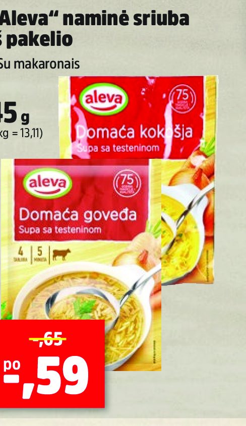 „Aleva“ naminė sriuba iš pakelio, 45 g