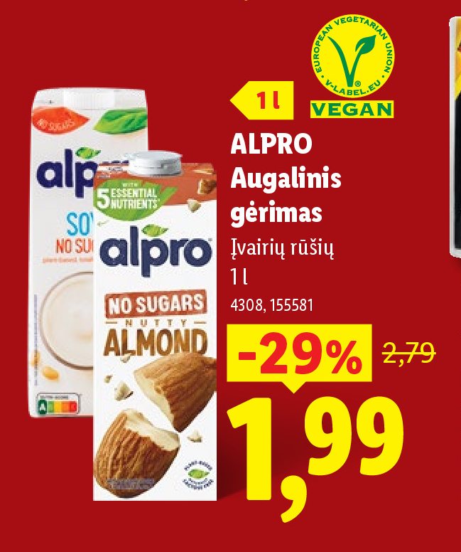 ALPRO Augalinis gėrimas, 1 l