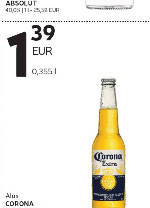 Alus CORONA, 0.355 l
