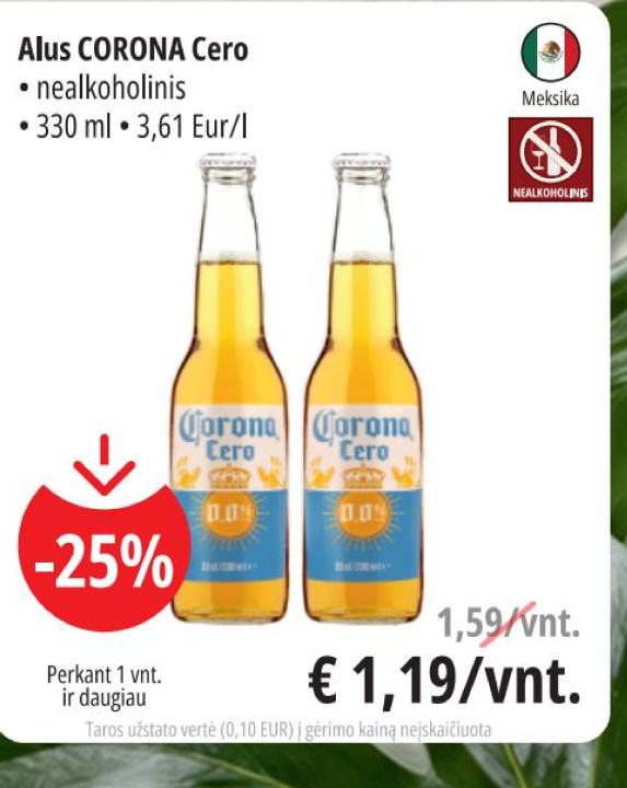 Alus CORONA Cero, 330 ml
