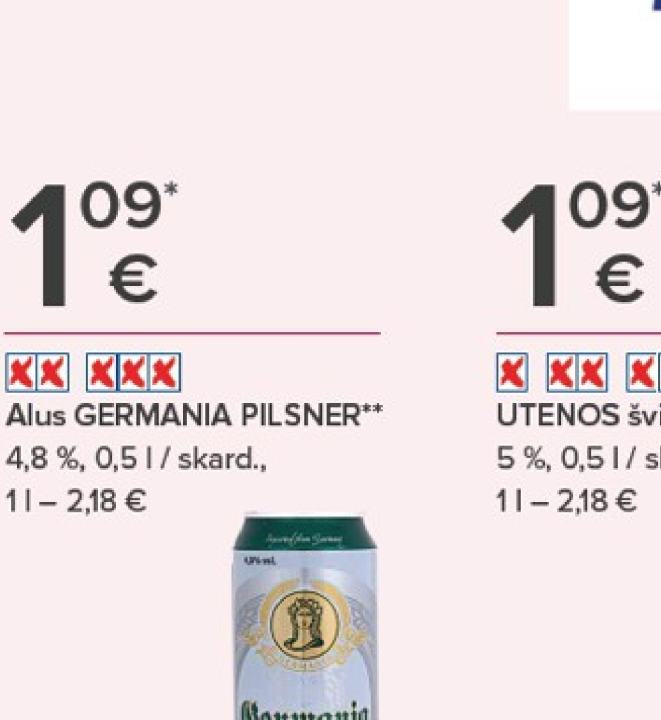 Alus GERMANIA PILSNER, 0.5 l