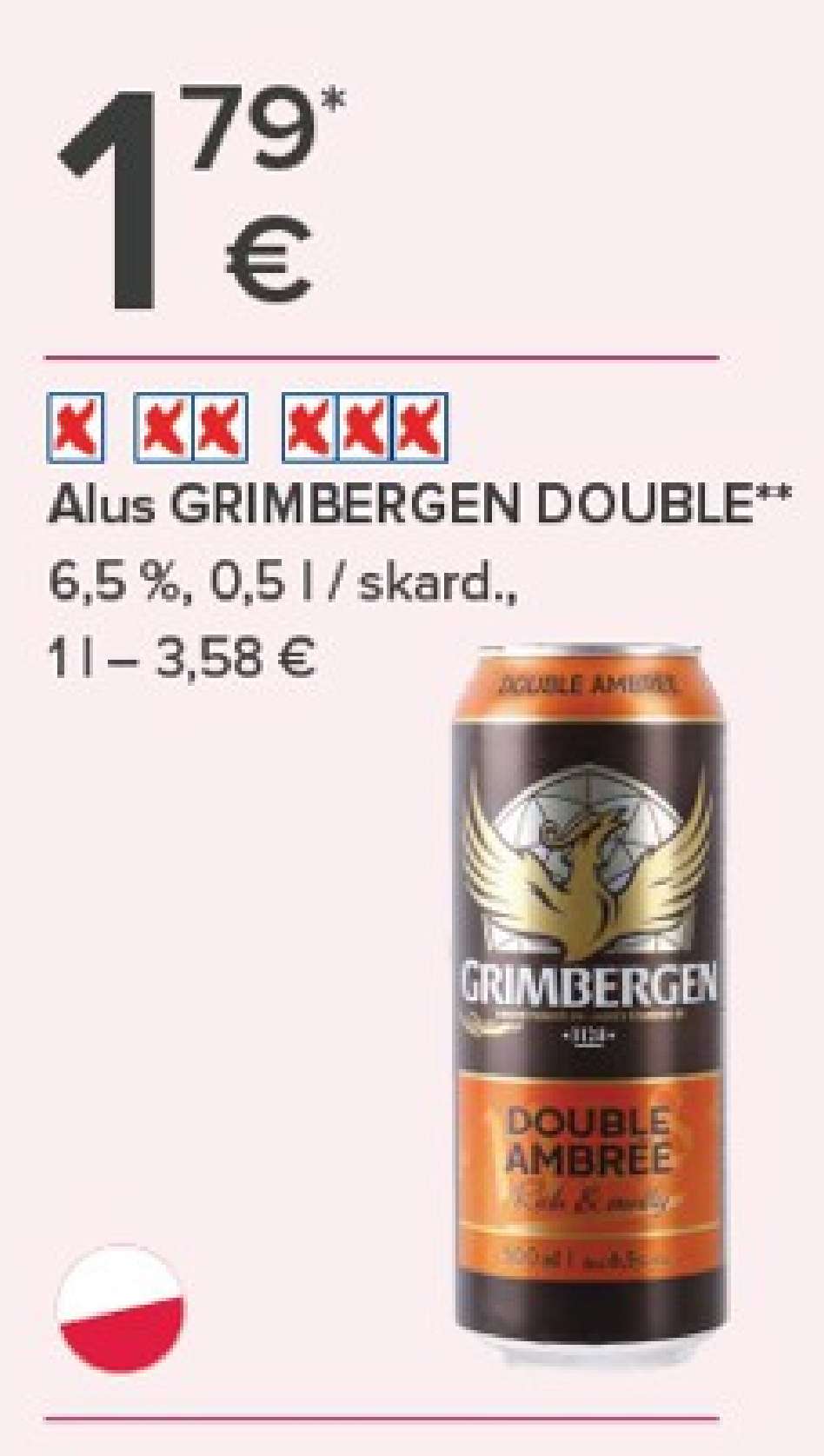 Alus GRIMBERGEN DOUBLE, 0.5 l