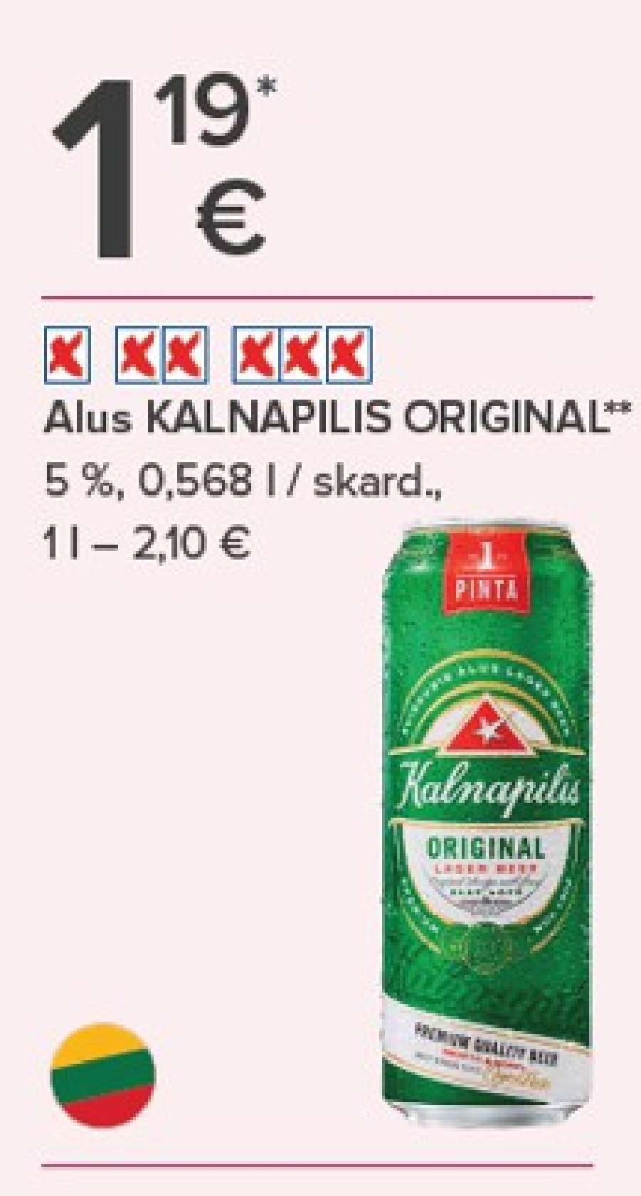 Alus KALNAPILIS ORIGINAL, 0.568 l
