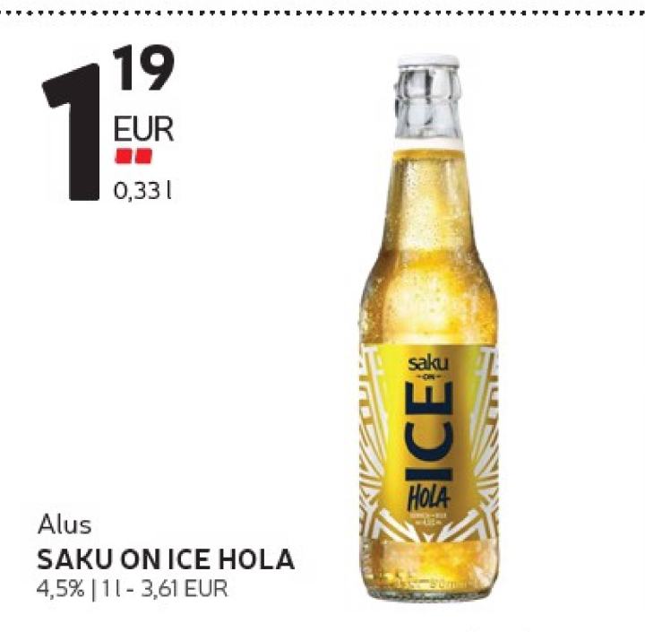 Alus SAKU ON ICE HOLA, 1 l