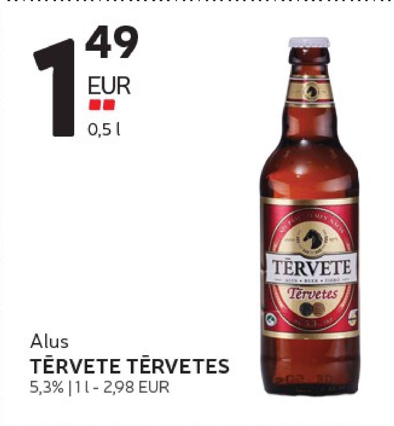 Alus TĒRVETE TĒRVETES, 0.5 l