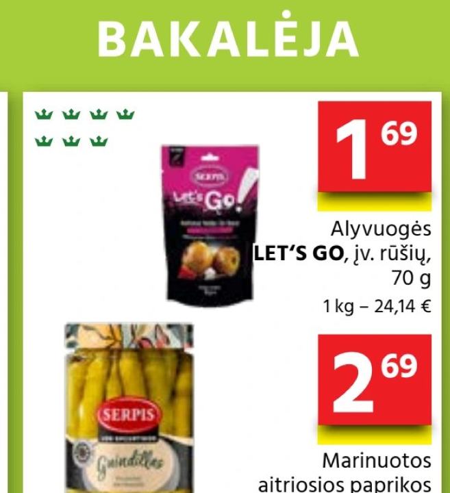 Alyvuogės LET'S GO, 70 g