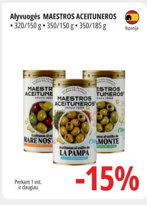 Alyvuogės MAESTROS ACEITUNEROS, 150 g
