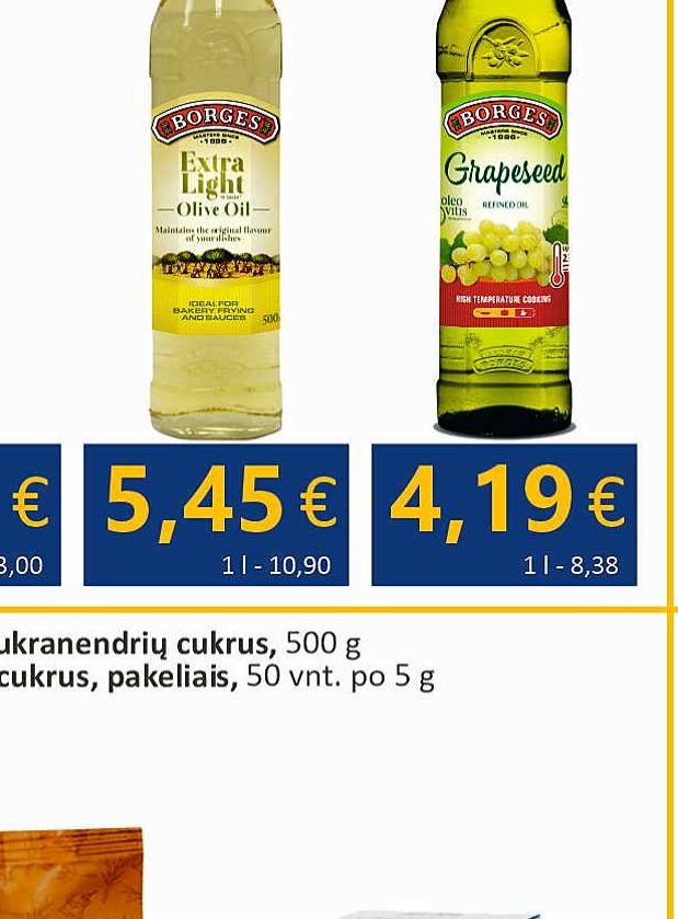 Alyvuogių aliejus BORGES EXTRA LIGHT, 500 ml