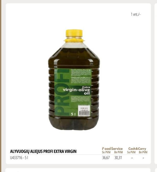 ALYVUOGIŲ ALIEJUS PROFI EXTRA VIRGIN, 5 l