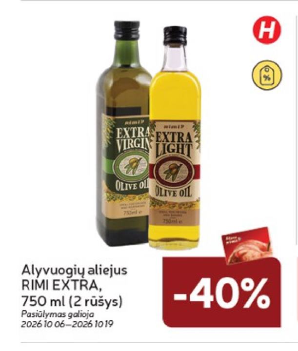 Alyvuogių aliejus RIMI EXTRA, 750 ml