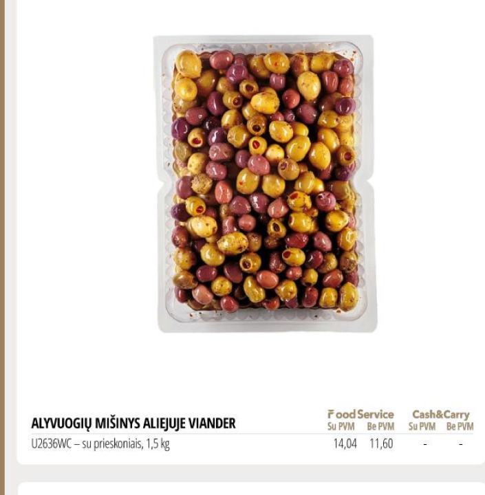 ALYVUOGIŲ MIŠINYS ALIEJUJE VIANDER, 1.5 kg