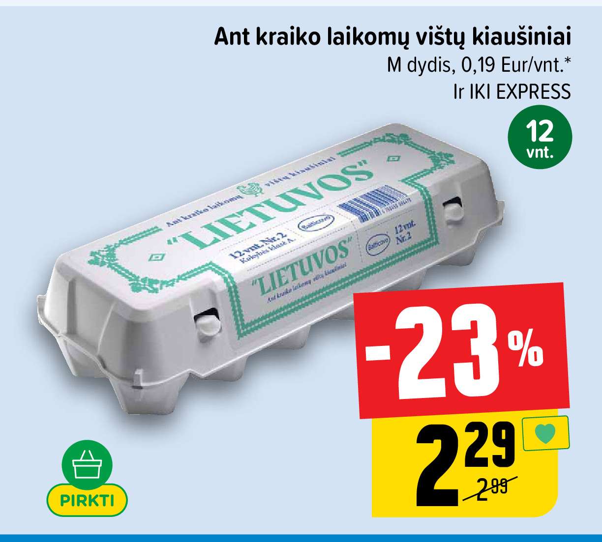 Ant kraiko laikomų vištų kiaušiniai