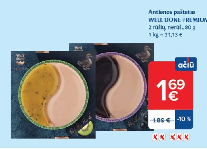 Antienos paštetas WELL DONE PREMIUM, 80 g