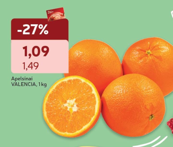 Apelsinai VALENCIA, 1 kg
