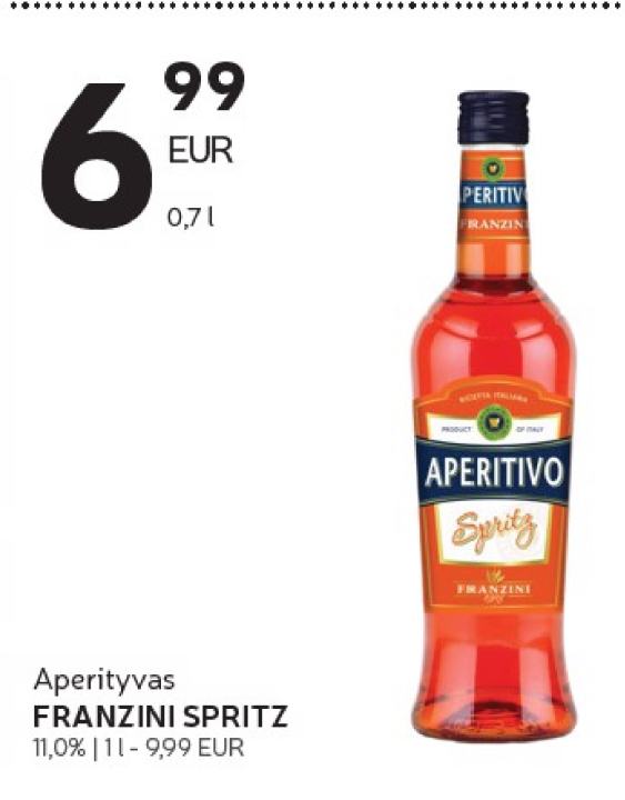 Aperityvas FRANZINI SPRITZ, 1 l