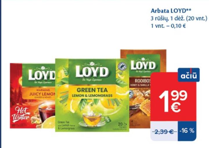 Arbata LOYD, 1 dėž.