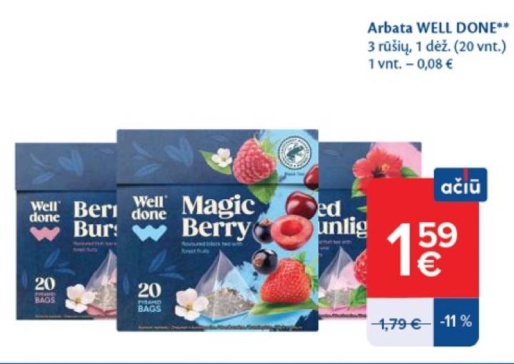 Arbata WELL DONE, 1 dėž.
