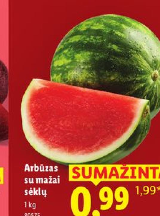 Arbūzas su mažai sėklų, 1 kg