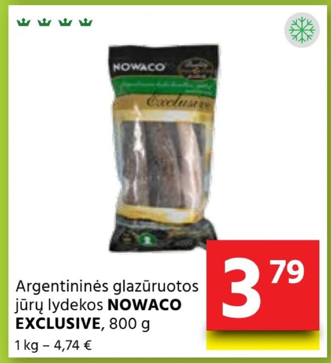 Argentininės glazūruotos jūrų lydekos NOWACO EXCLUSIVE, 800 g