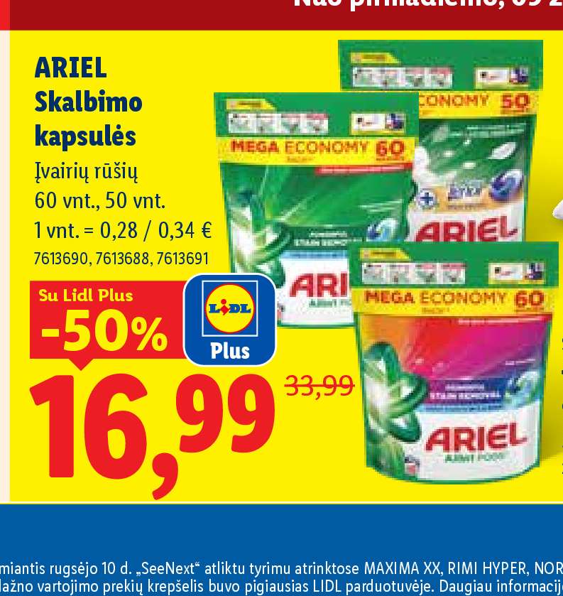 ARIEL Skalbimo kapsulės, 60 vnt
