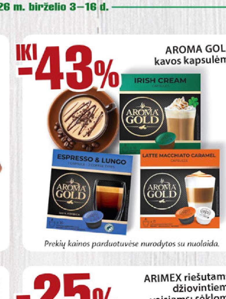 AROMA GOLD kavos kapsulėms