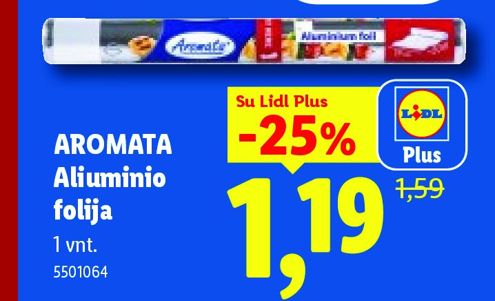 AROMATA Aliuminio folija, 1 vnt