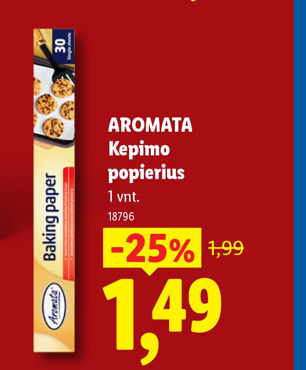 AROMATA Kepimo popierius, 1 vnt
